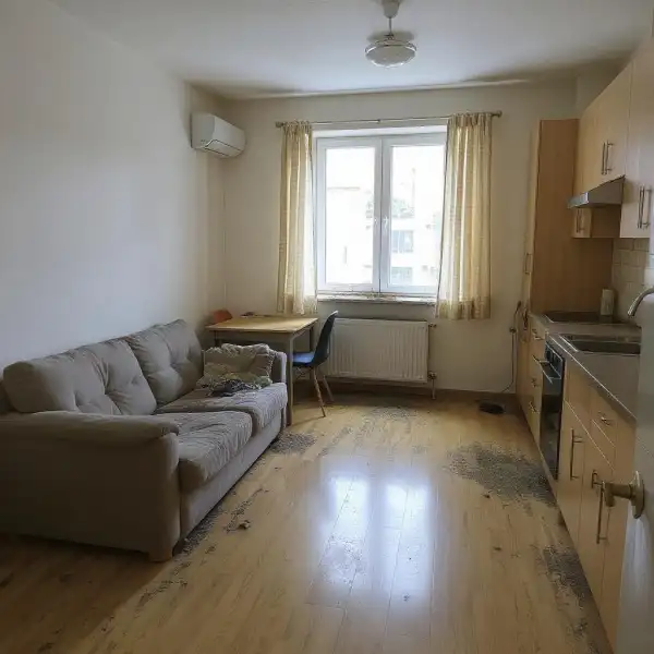 Чистота в студии перед въездом - до уборки